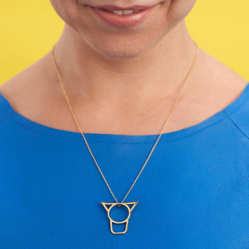 Gold Vermeil Cow Pendant