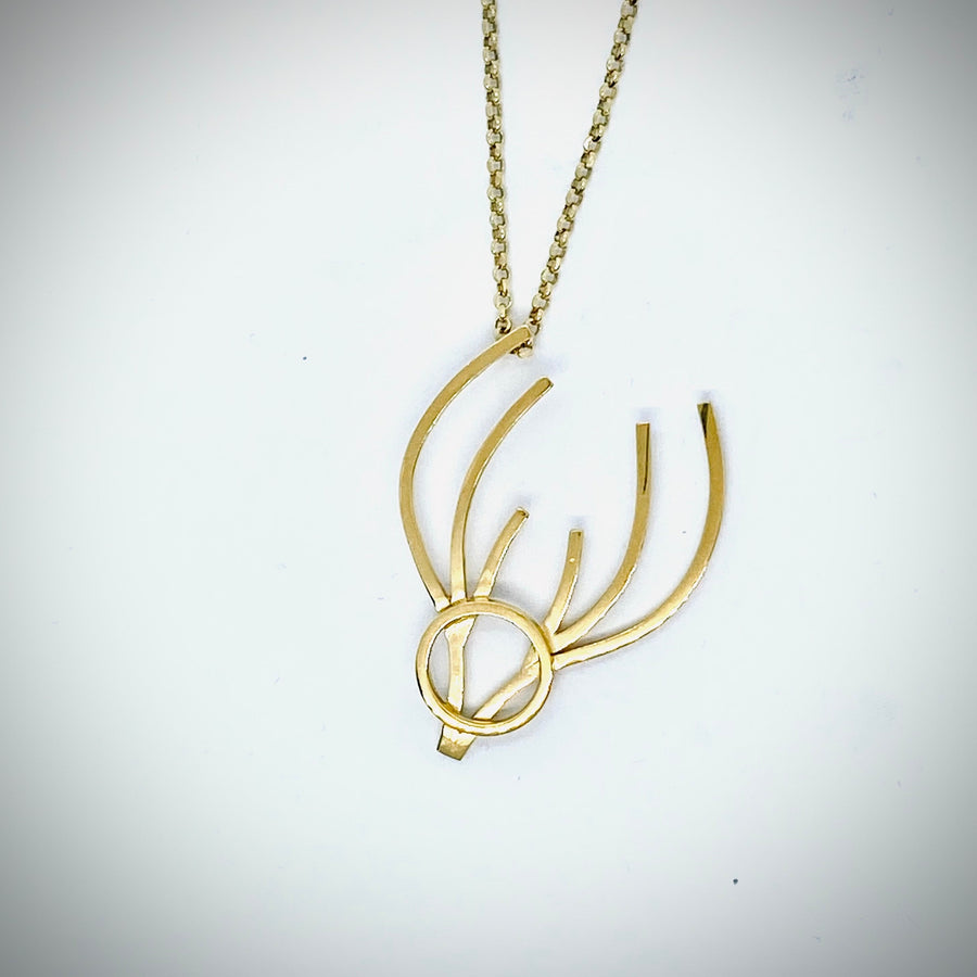 gold stag pendant animal jewellery collection