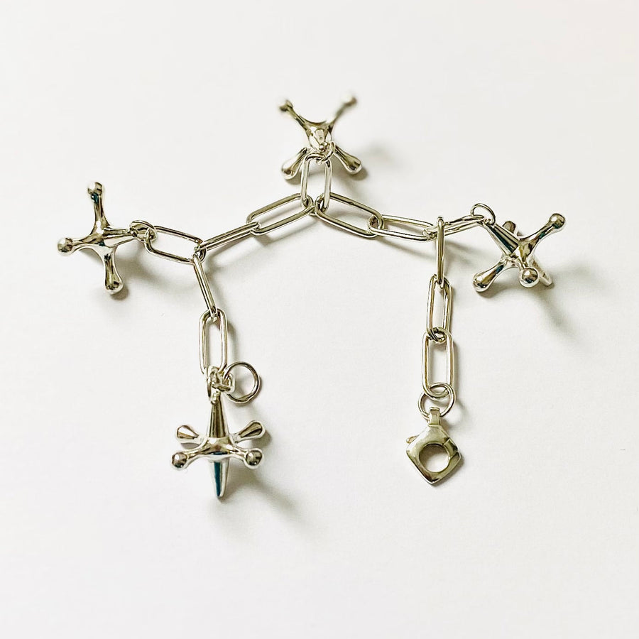 urban play bracelet silver with four jack charms