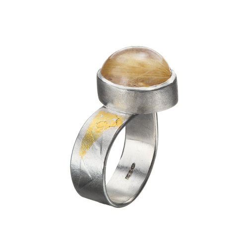 Offset Sunburst Ring