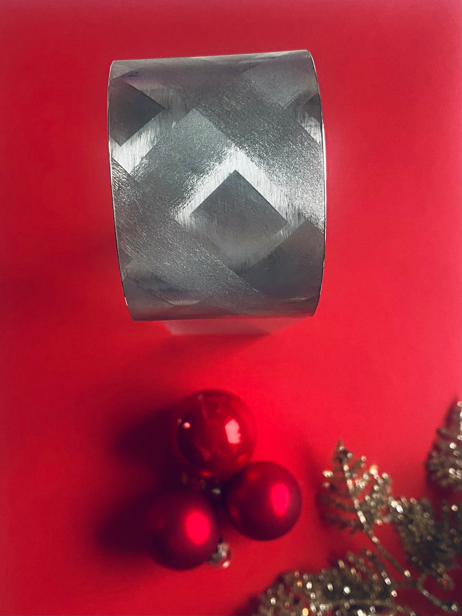 textured silver arm cuff hand forged from sterling silver in Ireland