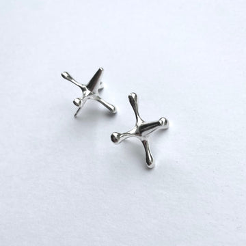 sterling silver star shaped earrings jack childs toy handmade in ireland