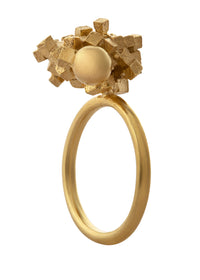 Cluster Ring-The Adversity Collection is a rich concept and offers a wealth of unique pieces of jewellery. Introducing the exclusive Cluster Ring. Each ring is created by hand and so each is unique. Available in sterling silver or 9ct gold, the variety of finishes is fantastic. For a finish that offers surprising highlights choose the gold or silver options with pin polished finish. For a super urban contemporary feel chose the cement look, the sandblasted and oxidised silver option. 